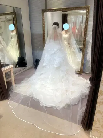 롱 웨딩 베일