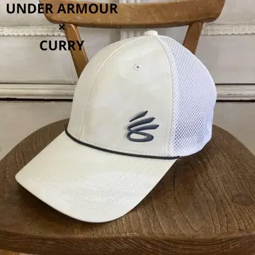 새상품급 언더아머 x CURRY 메쉬 캡 프리 카모플라주 골프