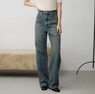 AZUL DENIM 하이웨스트 와이드 데님 BLU