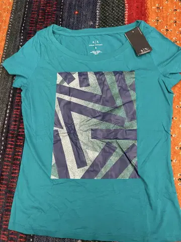Armani Exchange 터콰이즈 티셔츠 S 여성용