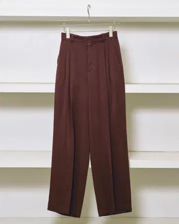 todayful Tuck Wide Trousers 초코 36