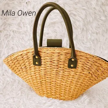 [Mila Owen] 미라 오웬 카고 백 손잡이 가죽 여름 리조트