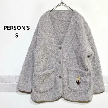 PERSON'S 보아 자켓 V넥 파이핑 마감 자수 i237