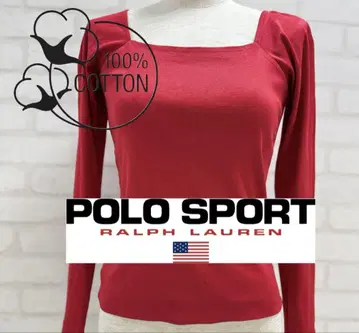 새상품급 POLO SPORT 100% 코튼 긴팔 상의 레드