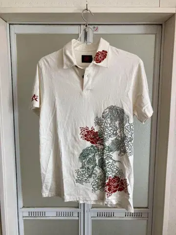 교토 오스티아재팬 일본제 화이트 피케 셔츠 남성용 사이즈 S