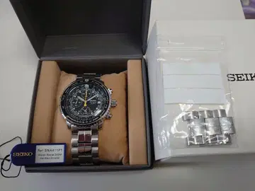 SEIKO SNA411P1 손목시계 200M 방수 파일럿 알람 세이코