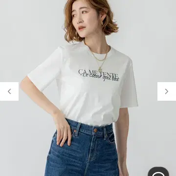 23구 [세탁 가능] CA ME TENTE 로고 TEE 이번 시즌