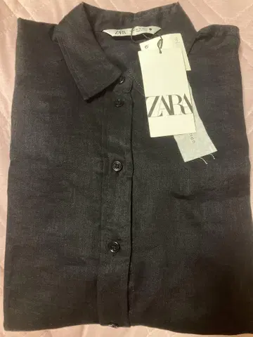 미사용 새상품 ZARA 블랙 긴팔 셔츠 XS