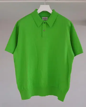 새상품 Yonetomi LIGHT WAVE COTTON KNIT POLO