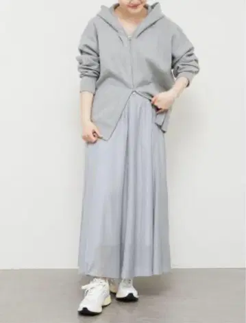 [IENA] 에어리 론 개더 스커트 색스 블루 38