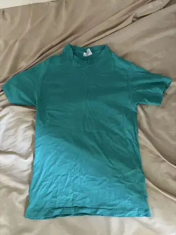 Hanes 터콰이즈 무지 티셔츠 MADE IN USA