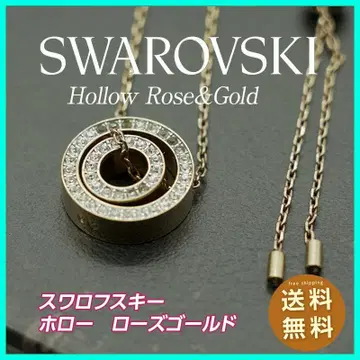 [세일] SWAROVSKI Hollow 듀얼 로즈 골드 목걸이