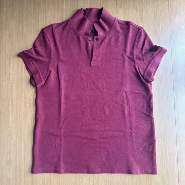 A.P.C. 버건디 피케 셔츠 XS