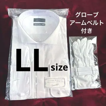 [새상품] 윙카라 셔츠 LL 그로브와 암 벨트 포함 신랑 세트