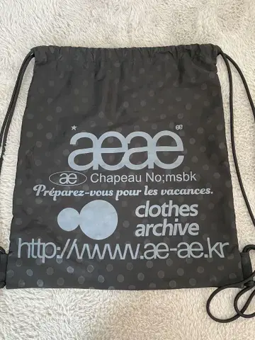 aeae 냅색 도트 무늬 블랙