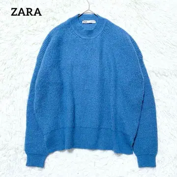 [자라] ZARA 롱 슬리브 긴팔 니트 (S) 심플 캐주얼 블루