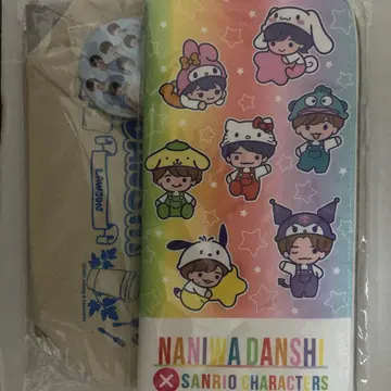 나니와단시 산리오 런치 토트 캔뱃지 응원봉 케이스 멀티 파우치