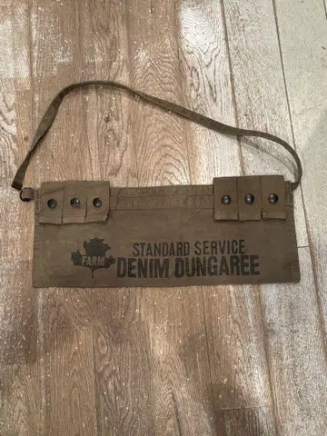 DENIM DUNGAREE 공구 앞치마 카키