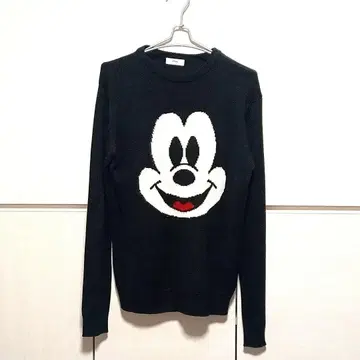 [ 새상품급 XL ] Disney 디즈니 Mickey 미키 니트 블랙