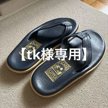 ISLAND SLIPPER 네이비 가죽 샌들 US5 (23~23.5)