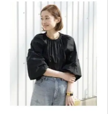 두즈엠 *Volume sleeve 블라우스 블랙