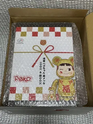 BE@RBRICK 달마 페코짱 금 100% & 400%