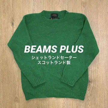 BEAMS Plus 빔즈 셰틀랜드 스웨터 샤기 독