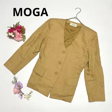 MOGA 모가 721 린넨 100% 노카라 자켓 일본제
