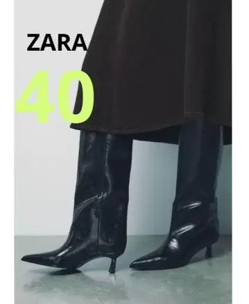 ZARA 키튼힐 부츠 롱 부츠