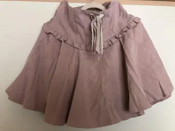 연한 핑크 플레어 스커트 숏팬츠 포함
