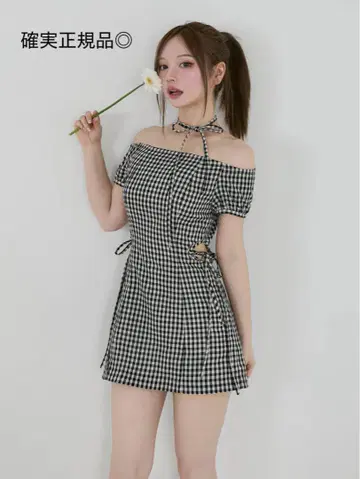 ANDMARY Becky check mini dress