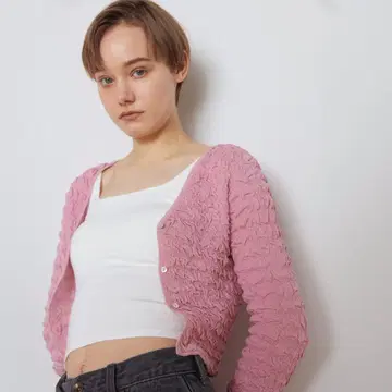 랜덤 waveknit 2way short 가디건 searoomlynn