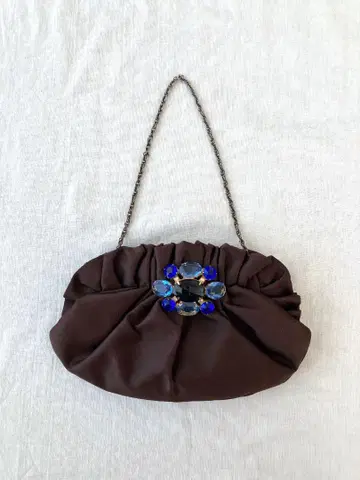 Santi 앤티크 브로치 2way 클러치 파티 백