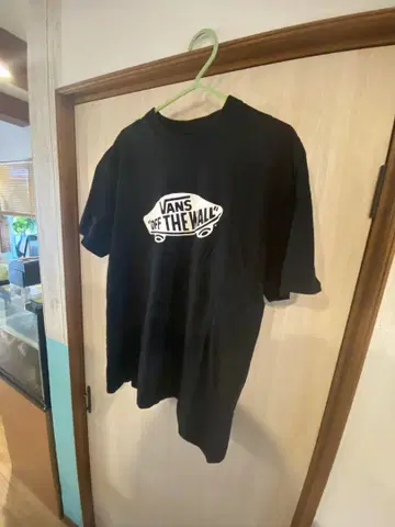 VANS 블랙 T셔츠 로고 프린트
