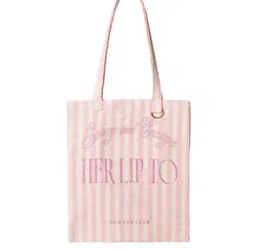 herlipto ScoopandEscapeTote pinkstripe