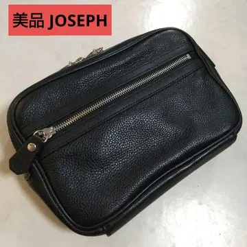새상품급 JOSEPH 조제프 가죽 클러치백 세컨드 블랙