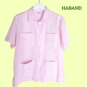 HALAND 멕시칸 셔츠 쿠바 셔츠 L 사이즈 핑크