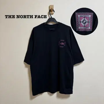 THE NORTH FACE 레트로 반다나 로고 티셔츠 NT82431