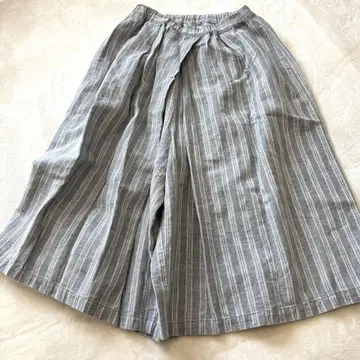 [ Brocante ] 코튼 린넨 이지 와이드 팬츠 스트라이프 사이즈 2