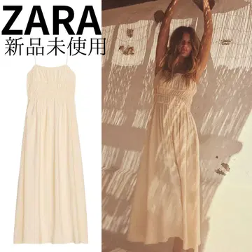 ZARA 스트레치 디테일 플루이드 미디 원피스 M