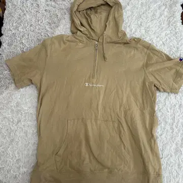 Champion 베이지 집업 후드티 M