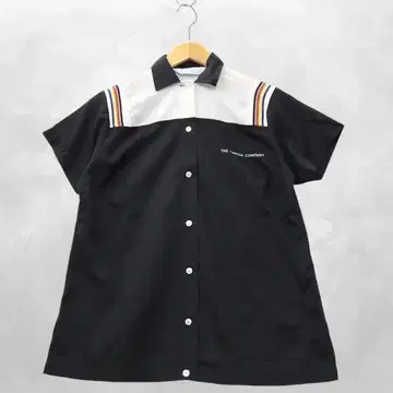 힐튼 70년대 프린트 반팔 버튼업 포켓 볼링 셔츠 34