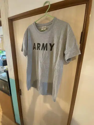 ARMY 프린트 그레이 티셔츠
