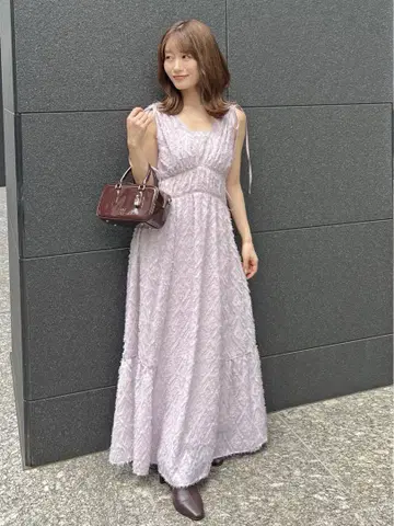 미사용 새상품 SNIDEL 자카드 드로스트 원피스 00 사이즈