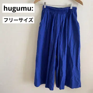 hugumu: hugumu 린넨 캐주얼 팬츠 블루