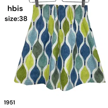 hbis 아쉬비스 스커트 무릎 기장 38 허리밴딩 예쁜 컬러풀