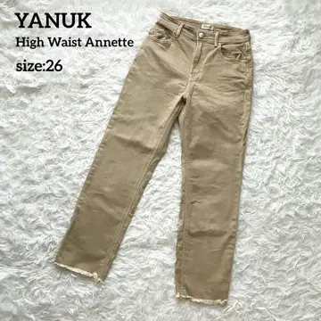 YANUK 야누크 하이웨스트 아네트 데님 팬츠 베이지 계열 26