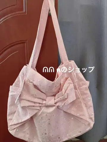 pincunomaru 리본 포함 핑크 숄더백