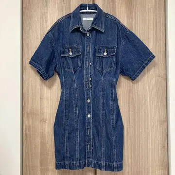 MOUSSY 데님 미니 원피스 반팔