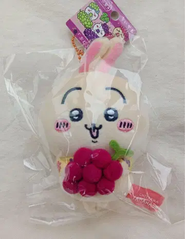 치이카와 (먼작귀) 토끼 봉제 인형 키체인 포도 야마나시 한정판